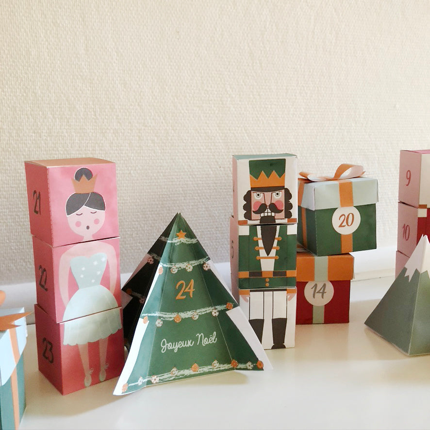 Calendrier De L'Avent Casse-Noisette 24 Jours - Décorations Acrylique 2D, Compte à Rebours Noël, Pour Enfants, Décoration De Table Ou Cheminée